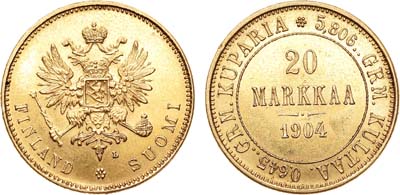 Лот №730, 20 марок 1904 года. L.