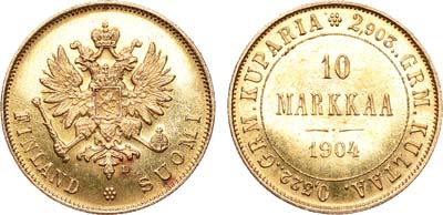 Лот №731, 10 марок 1904 года. L.