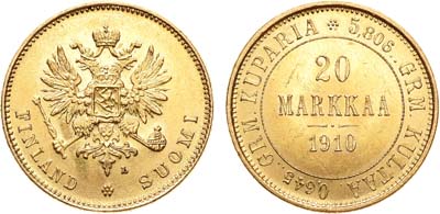 Лот №737, 20 марок 1910 года. L.