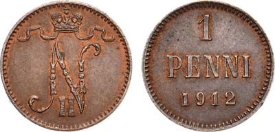 Лот №747, 1 пенни 1912 года.