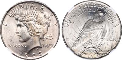 Лот №98,  США. 1 доллар 1923 года..