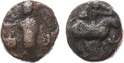 Лот №2,  Бактрия. Индо-Скифское царство. Царь Azes II (35 г. до н.э. -10 г. н.э.).