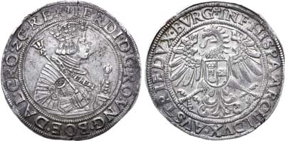 Лот №24,  Священная Римская Империя. Австрия. Император Фердинанд I Габсбург (1521-1564 гг). Талер..