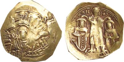Лот №17,  Византийская империя. Император Андроник II Палеолог и Михаил IX Палеолог. Гиперпирон 1295 года.