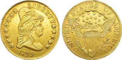 Лот №63,  США. 10 долларов 1799 года.