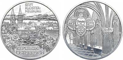 Лот №14,  Австрия. Евросоюз. 10 евро 2008 года. Монастырь Клостернойбург.