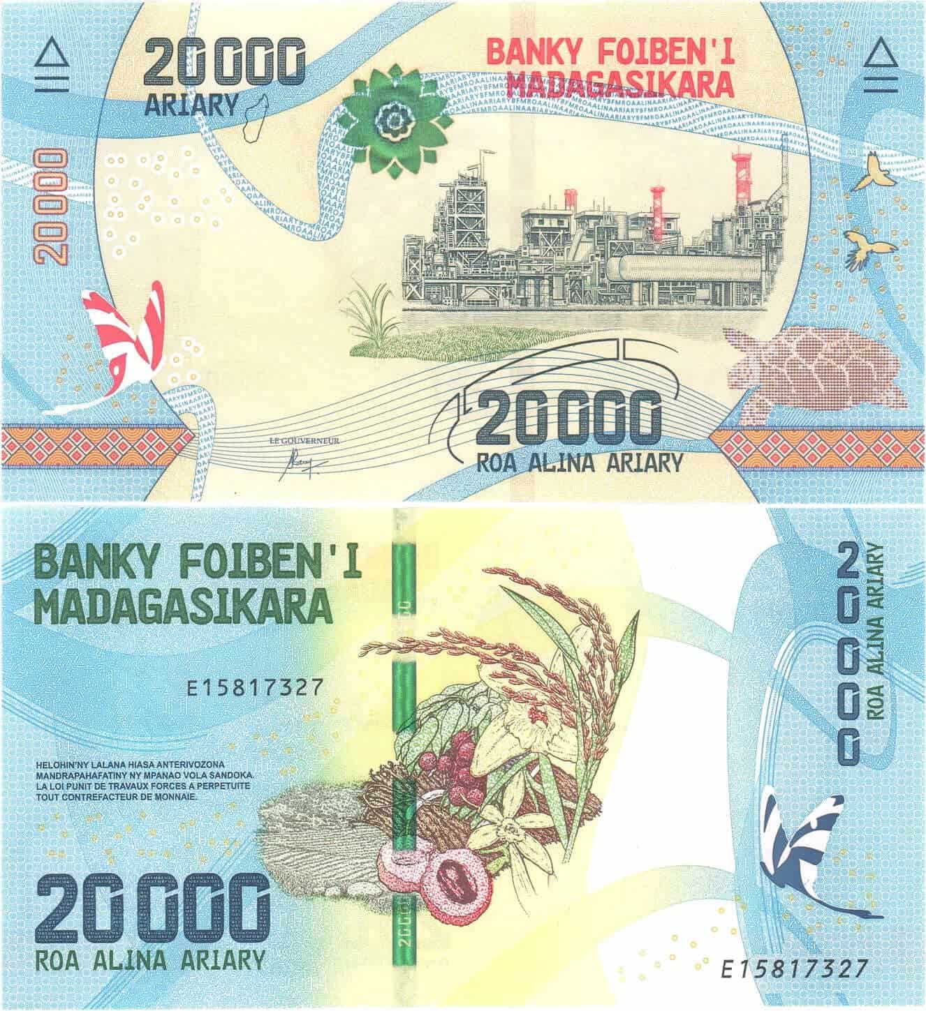 Лот №427,  Мадагаскар. Центральный банк Мадагаскара. 20000 ариари 2017 года. Нефтяная промышленность.