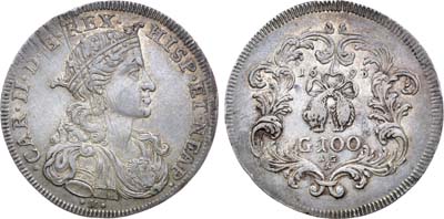 Лот №134,  Италия. Неаполитанское королевство. Карл II Испанский. 100 грано 1693 года (AG A).