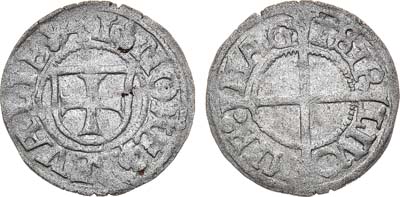 Лот №149,  Ливонский орден.  Магистр Герман фон Брюггенай-Хазенкамп. Шиллинг 1541 года.