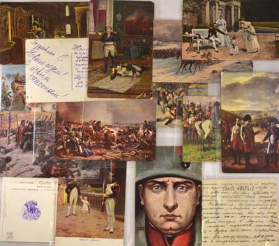 Лот №1995,  Коллекция из 32 почтовых карточек, посвященных Наполеону и Отечественной войне 1812 года.