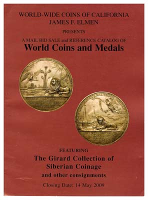 Лот №2034,  World-Wide Coins of California James F. Elmen. Каталог аукциона. The Girard Collection of Siberian Coinage (Коллекция сибирских монет Жирара).