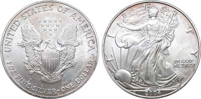 Лот №206,  США. 1 доллар 2004 года. Шагающая Свобода. Liberty.