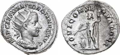 Лот №25,  Римская Империя. Император Гордиан III. Антониниан 238-239 гг.