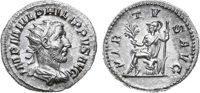 Лот №32,  Римская Империя. Император Филипп I Араб. Антониниан 244-245 гг.