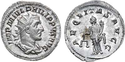 Лот №33,  Римская Империя. Император Филипп I Араб. Антониниан 245-247 гг.