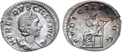 Лот №36,  Римская Империя. Геренния Этрусцилла жена Деция Траяна. Антониниан 250 года.