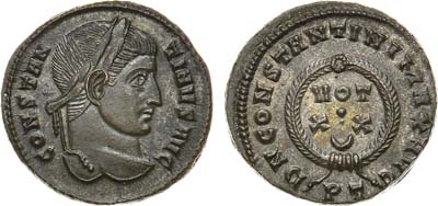 Лот №50,  Римская Империя. Император Константин I Великий. Центенионалий 322-325 гг.