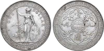 Лот №85,  Великобритания. Королева Виктория. Торговый доллар 1900 года.