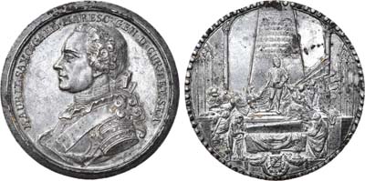Лот №89,  Германия. Саксония. Медаль на смерть Морица Саксонского .