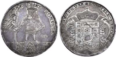 Лот №104,  Священная Римская Империя. Герцогство Брауншвейг-Люнебург. Герцог Эрнст Август. Рейхсталер 1697 года. 
