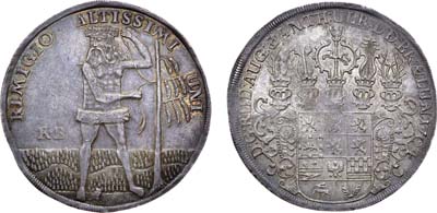 Лот №108,  Священная Римская Империя. Княжество Брауншвейг-Вольфенбюттель. Герцоги Рудольф Август и Антон Ульрих. Рейхсталер 1704 года. 