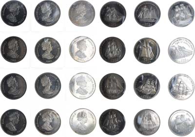 Лот №140,  Тристан-да-Кунья. Британские территории. Королева Елизавета II. Сборный лот из 12 монет по 1 кроне 2006 года.