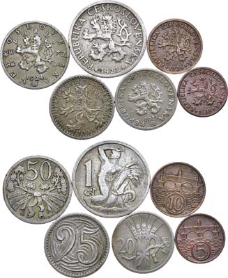 Лот №150,  Чехословакия. Сборный лот из 6 монет.