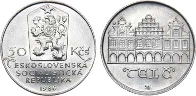 Лот №151,  Чехословакия. Социалистическая республика. 50 крон 1986 года. Тельч.