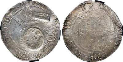 Лот №180,  Царь Алексей Михайлович. Ефимок с признаком 1655 года, отчеканенный на риксдаальдере Нидерландов, провинции Голландия, 1629 года. В слабе RNGA VF 25.