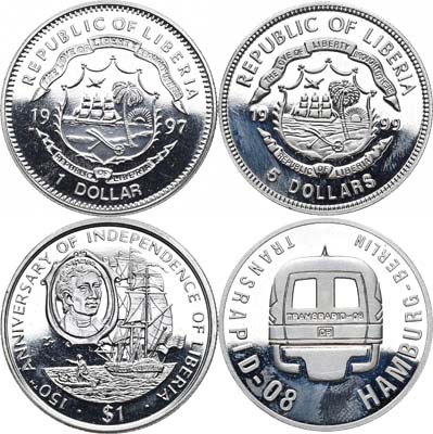 Лот №68,  Либерия. Сборный лот из 2 монет.
