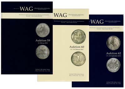 Лот №101,  Лот из 3 аукционный каталогов фирмы WAG.