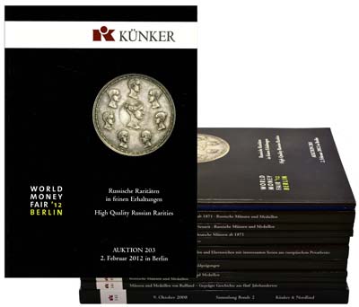 Лот №91,  Лот из 11 аукционных каталогов фирмы Kuenker и специальный выпуск, посвященный продаже в 2012 году комплекта 
