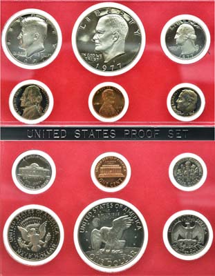 Лот №130,  США. Годовой набор монет 1977 года.