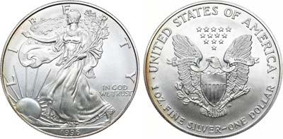 Лот №131,  США. 1 доллар 1996 года. 