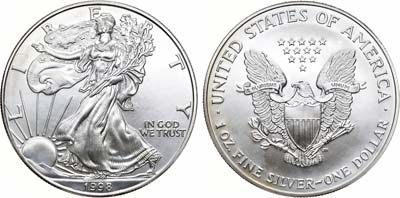 Лот №132,  США. 1 доллар 1998 года. 