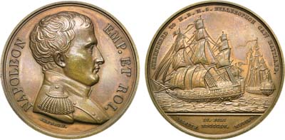 Лот №137,  Франция. Медаль 1811 года. В память сдачи в плен императора Наполеона Бонапарта.