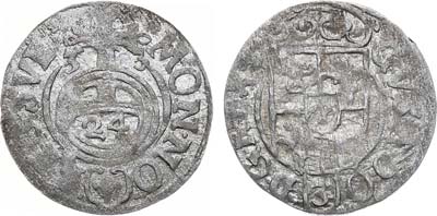 Лот №143,  Королевство Швеция. Шведское правление в Эльбинге (1626-1633). Король Густав II Адольф. Полторак (1/24 талера) 1633 года.