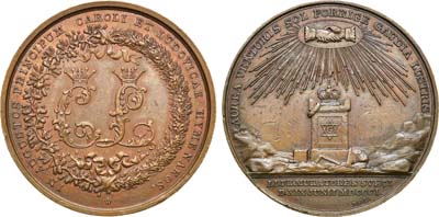 Лот №146,  Королевство Швеция. Медаль 1850 года от шведского масонского братства.