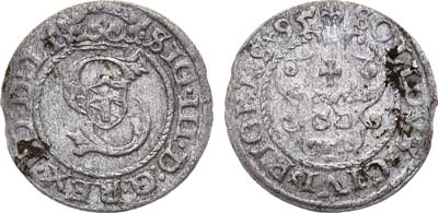 Лот №96,  Речь Посполитая. Король польский и великий князь литовский Сигизмунд III Ваза. Шиллинг (шеляг) 1593 года.