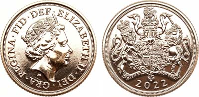 Лот №91,  Великобритания. Королева Елизавета II. Соверен 2022 года. Платиновый юбилей королевы.