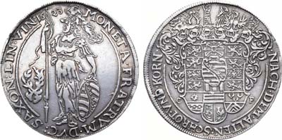 Лот №133,  Священная Римская империя. Герцогство Саксен-Веймар. Герцог Иоганн Эрнст. Талер 1623 года.