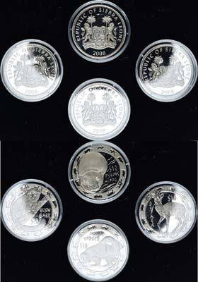 Лот №105,  Сьерра-Леоне. Набор 2008 года из 4 монет по 10 долларов. Серия 
