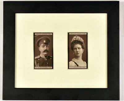 Лот №1640,  Рамка с двумя фотографиями Великого Князя Георгия Михайловича и его супруги Великой Княгини Марии Георгиевны .