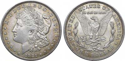 Лот №179,  США. 1 доллар 1921 года.