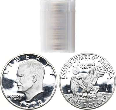Лот №187,  США. Сборный лот из 20 монет по 1 доллару 1972 года. Эйзехауэр.