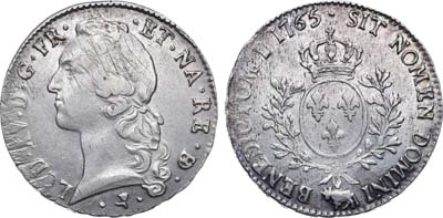 Лот №203,  Франция. Королевство. Король Людовик XV. Экю 1765 года..