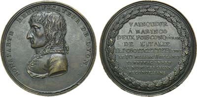 Лот №207,  Франция. Первая республика. Консул Наполеон Бонапарт. Медаль 1800 года. В честь возрождения Лиона.