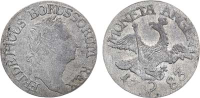 Лот №67,  Германия. Королевство Пруссия. Король Фридрих II Великий. 3 гроша 1783 года. A.