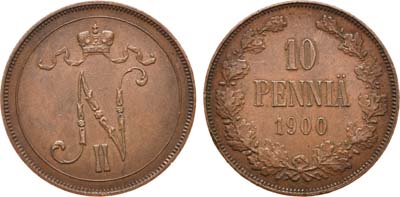 Лот №761, 10 пенни 1900 года.