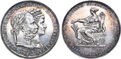 Лот №141,  Австро-Венгерская империя. 2 гульдена 1879 года.